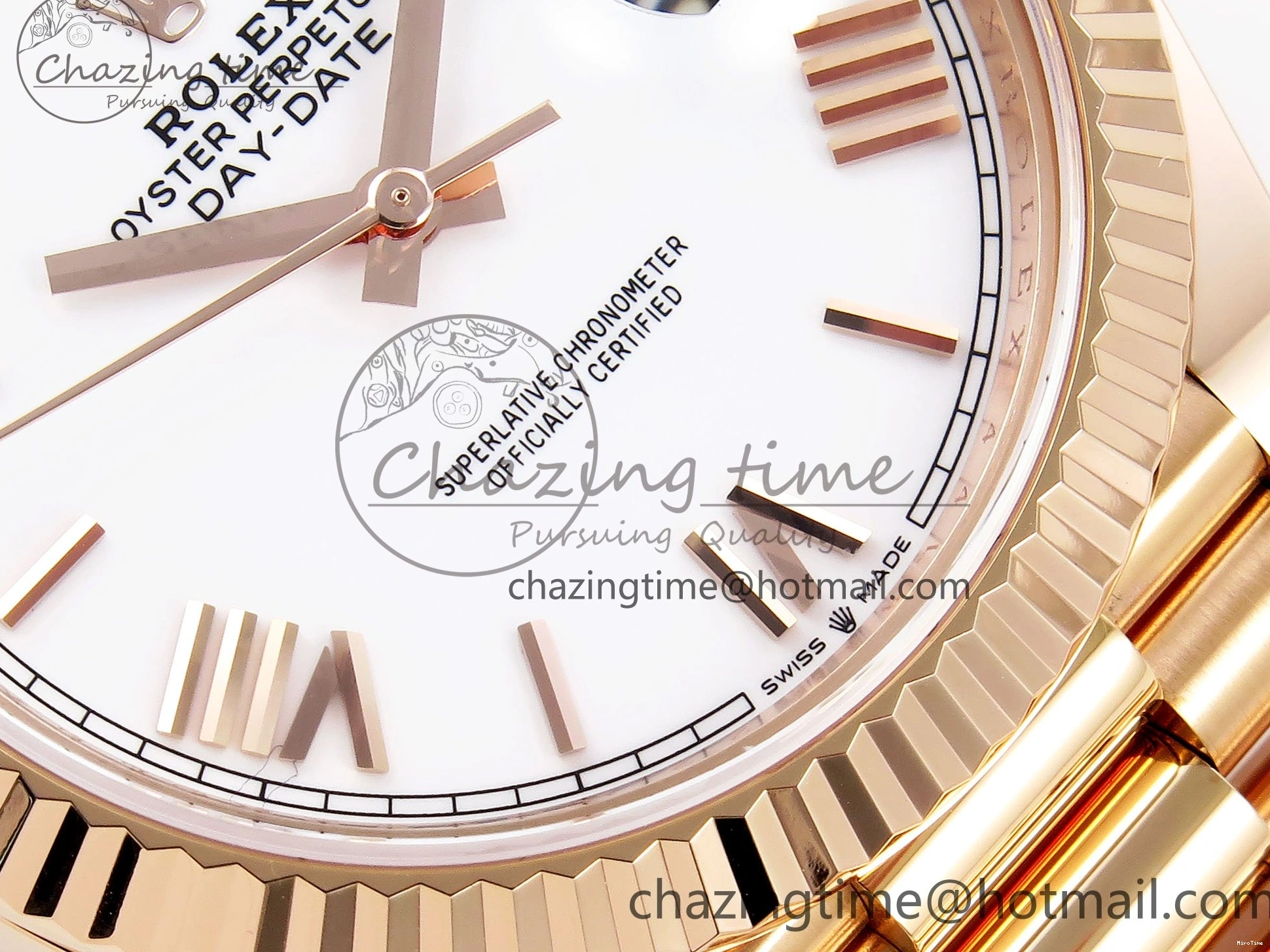 MiroTime 0318 Day Date 40 RG 228235 ARF 1:1 Best Edition White Roman Dial on President Bracelet VR Bright 1510